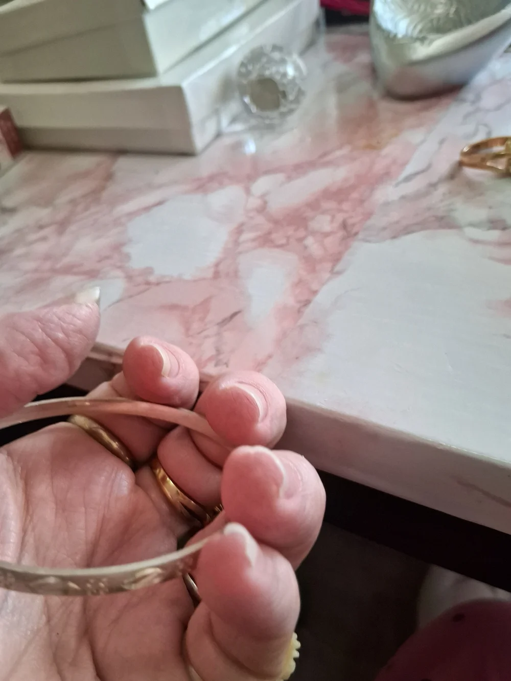 925 Rose Gold Tint Childs Braclet